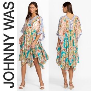 NWT JOHNNY WAS RIVORAY CYRENE SILK DRESS SZ SM